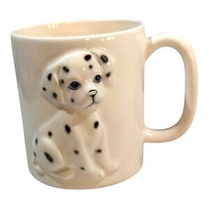 Otagiri Dalmatian Puppy Dog 3D Relief Coffee Mug Tea Cup Vintage EUC